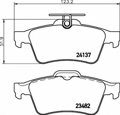 HELLA PAGID 8db355011731 -  Комплект тормозных колодок, дисковый тормоз